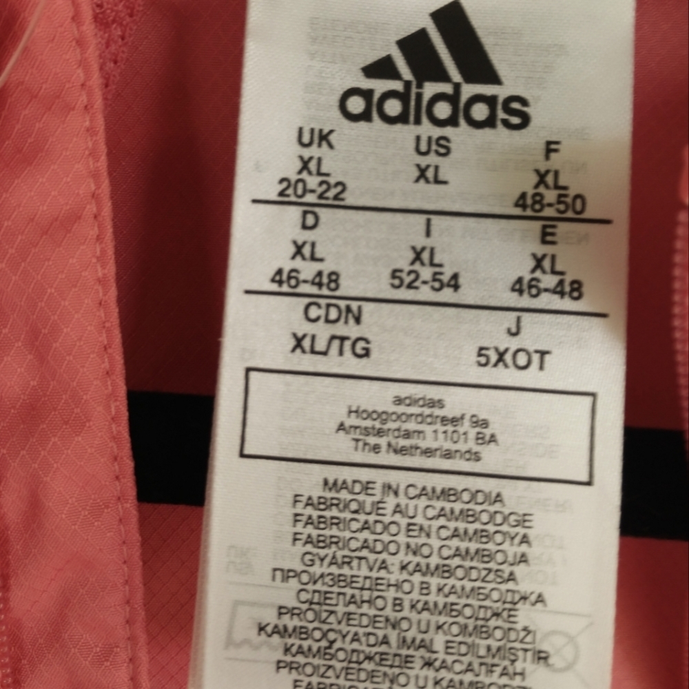 Adidas Marathon Running Jacket Hazy Rose Water Repellent Reflective Size XL - Picture 8 of 16